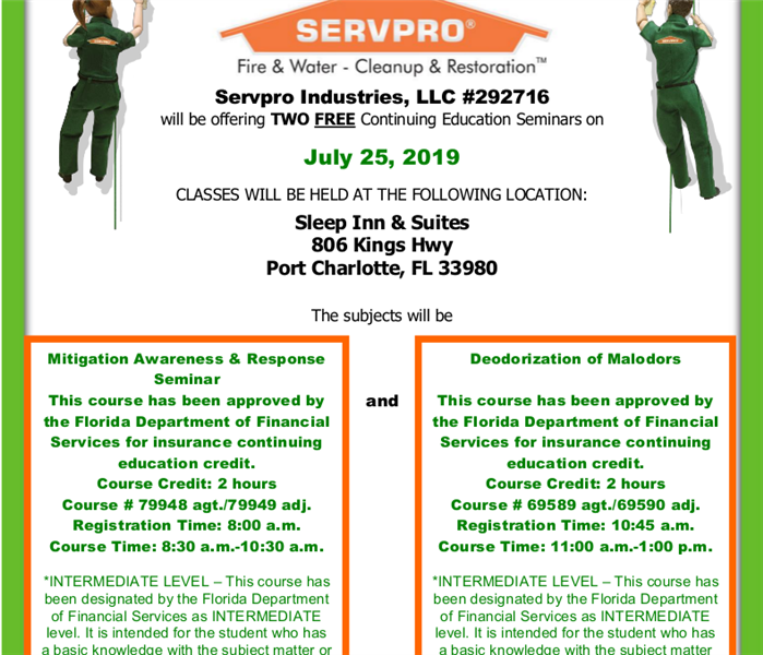 CE Classes for SERVPRO